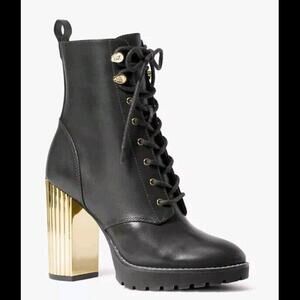 MICHAEL Michael Kors Womens Porter Ankle Combat & Lace-up Boots Shoes Sz 10
